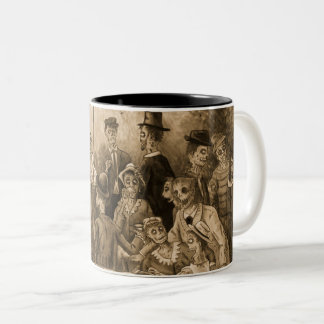 Taza Bicolor Alumerzo del zombi del cruzado del fiesta del