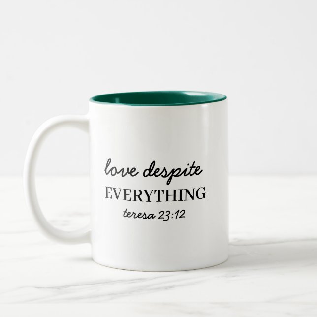 Taza Bicolor Ámalos de todos modos  Fe Dos Tonos (Izquierda)
