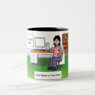 Taza Bicolor Amante de computadoras, trabajadora de TI - Person