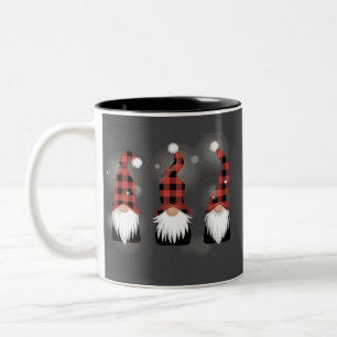 Taza Bicolor Amante de Gnomos de Navidad Divertido Invierno Xma