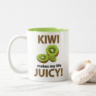Taza Bicolor Amante de la fruta Kiwi Kiwi