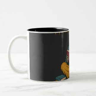 Taza Bicolor Amante de la lectura de Halloween