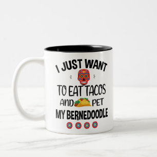 Taza Bicolor Amante de Taco Bernedoodle Cinco De Mayo 2021
