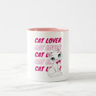 Taza Bicolor amante del gato