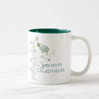 TAZA BICOLOR AMANTE DEL PÁJARO