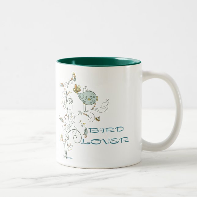 TAZA BICOLOR AMANTE DEL PÁJARO (Derecha)