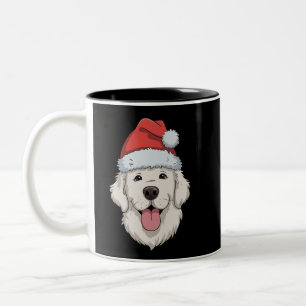 Taza Bicolor Amante del Retriever Dorado Crema Sombrero de Sant
