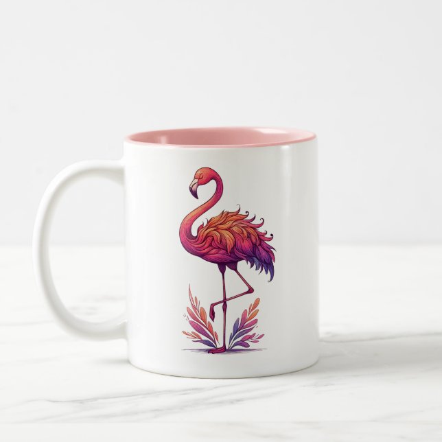 Taza Bicolor Amante Flamingo (Izquierda)
