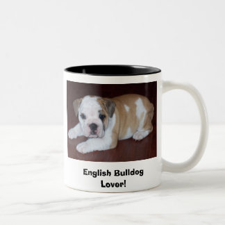 Taza Bicolor ¡Amante inglés del bulldog!