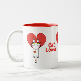 Taza Bicolor Amantes de los gatitos