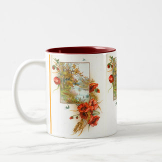 Taza Bicolor amapolas