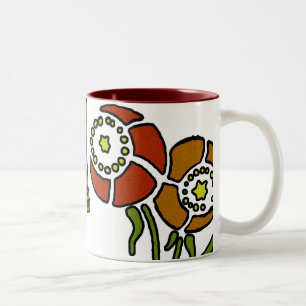 Taza Bicolor Amapolas