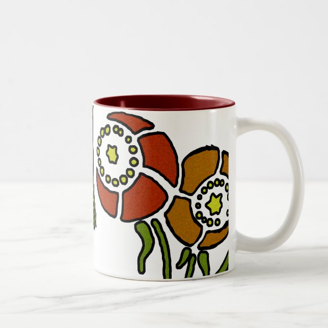 Taza Bicolor Amapolas (Derecha)