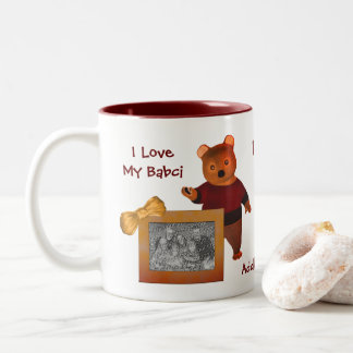 Taza Bicolor Amar a mi Babci lindo oso abuela polaca