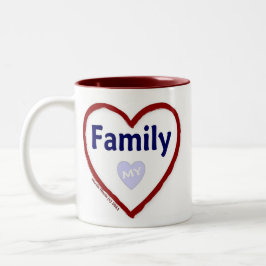 Taza Bicolor Amar a mi familia