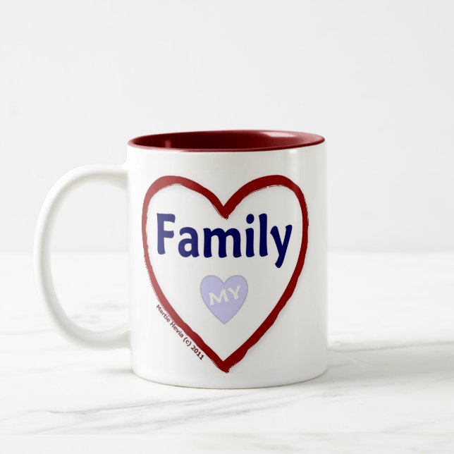 Taza Bicolor Amar a mi familia (Izquierda)