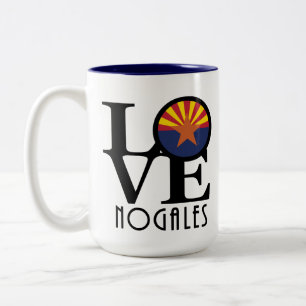 Taza Bicolor AMAR a Nogales Arizona 15 oz