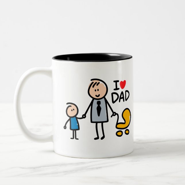 Taza Bicolor Amar a papi (Izquierda)