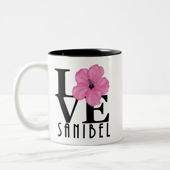 Taza Bicolor AMAR a Sanibel Pink Hibiscus 11oz (Izquierda)