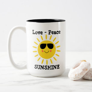 Taza Bicolor Amar la paz y el sol