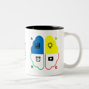 Taza Bicolor Amarillo azul HBDI