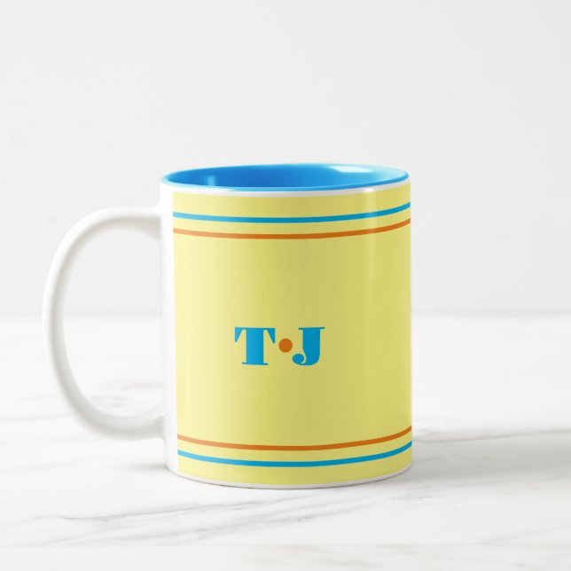 Taza Bicolor Amarillo brillante personalizado (Izquierda)