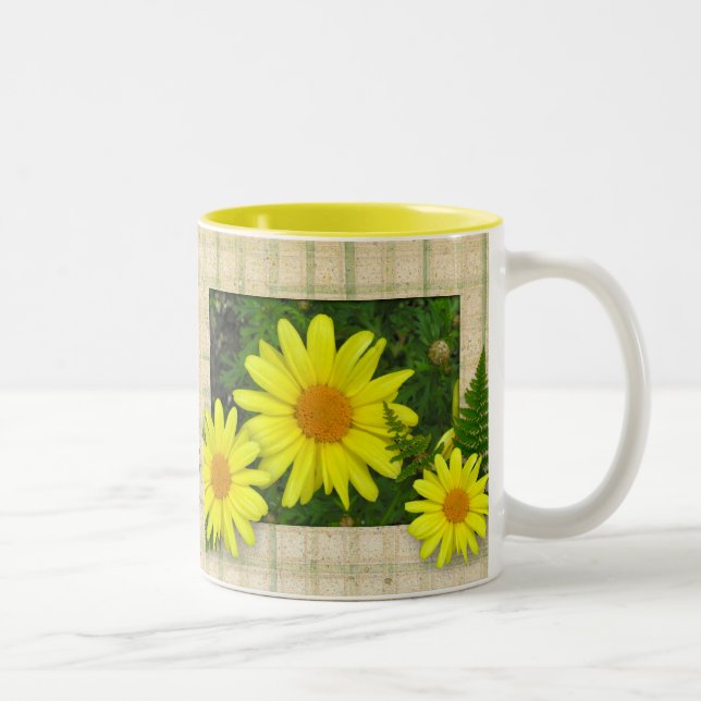 Taza Bicolor Amarillo Daisies Mug (Derecha)
