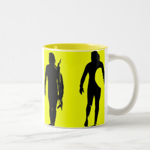 Taza Bicolor amarillo del iSurf