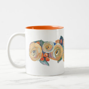 Taza Bicolor Amarillo Roses Mug