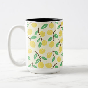 Taza Bicolor Amarillo Verde Cítrico Zesty