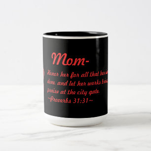 Taza Bicolor Amaryllis Proverbs 31:31