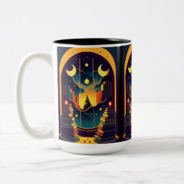 Taza Bicolor Ámbito Mágico De Los Libros
