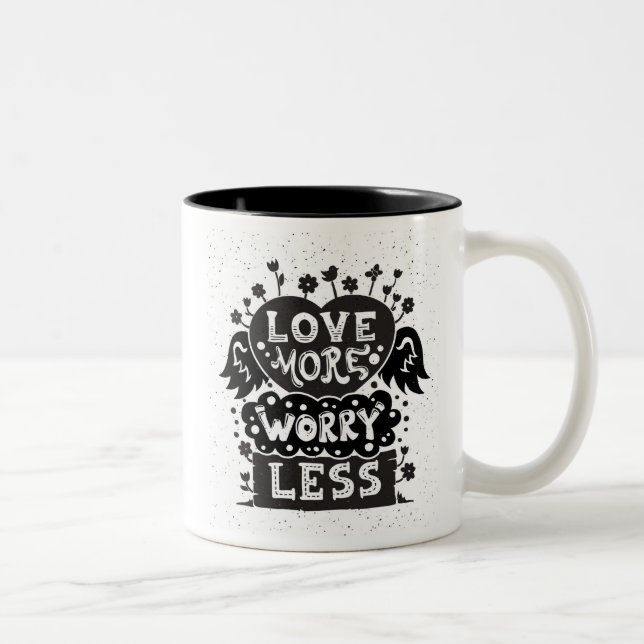 Taza Bicolor Ame más preocupación menos (Derecha)