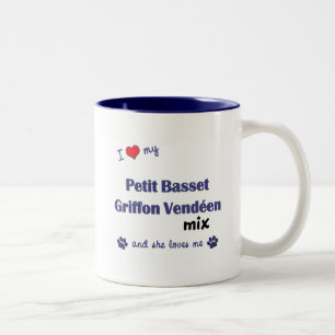 Taza Bicolor Ame mi mezcla pequena de Griffon Vendeen del