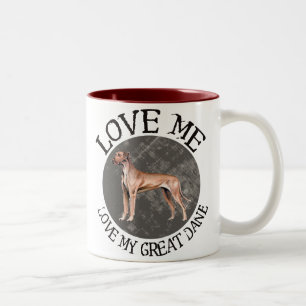 Taza Bicolor Ámeme, ame mi great dane