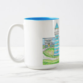 Taza Bicolor Americana Lighthouse Mug