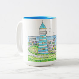 Taza Bicolor Americana Lighthouse Mug