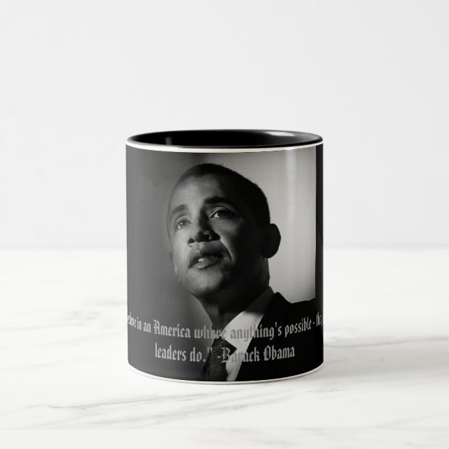 Taza Bicolor Americanos de Barack Obama los "… todavía creen (Centro)