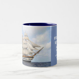 Taza Bicolor Amerigo Vespucci, barco de altura de la marina ita