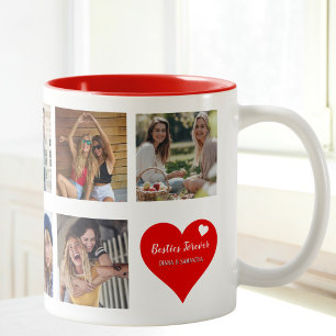 Taza Bicolor Amigas para Siempre, BFF 9 Foto Personalizada & Co