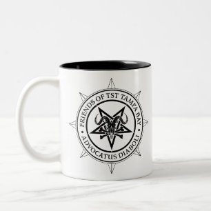 Taza Bicolor Amigo del logotipo de la oscuridad de la prueba