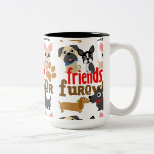 Taza Bicolor Amigos Cachorros de perros de Furever