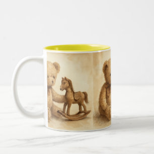 Taza Bicolor Amigos de la infancia, Vintage, por Natasha Us