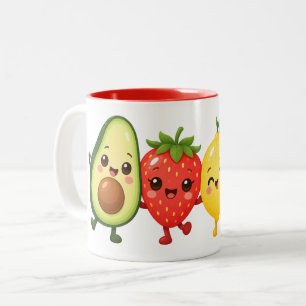 Taza Bicolor Amigos Frutales Felices