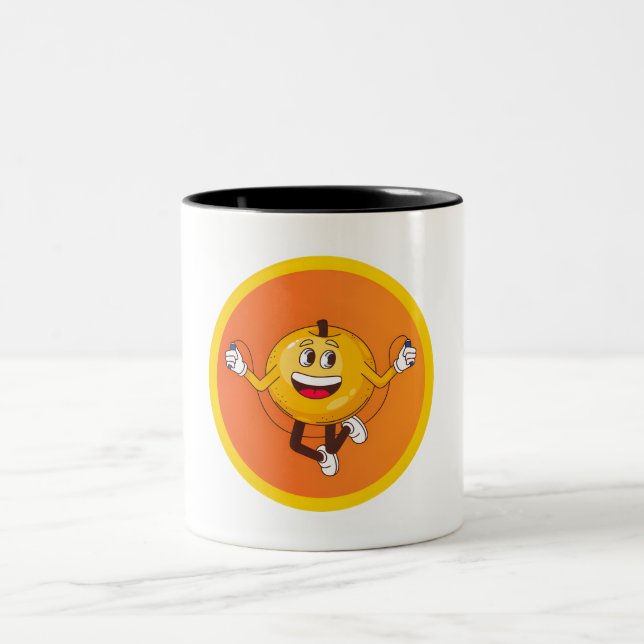 Taza Bicolor Amigos Frutas (Centro)