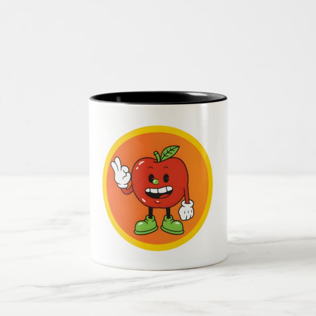 Taza Bicolor Amigos Frutas (Centro)