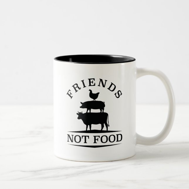 Taza Bicolor Amigos No Alimentos (Derecha)