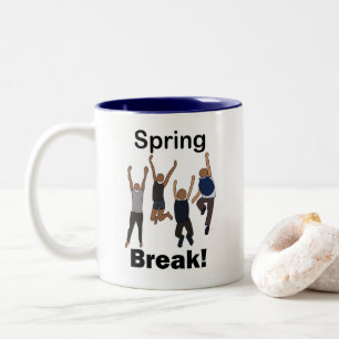 Taza Bicolor Amistad de vacaciones de primavera