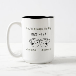 Taza Bicolor Amistad personalizada con el mejor té