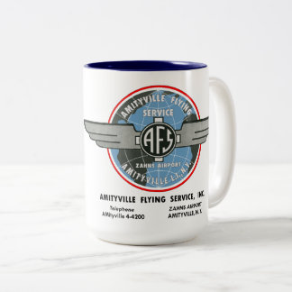 Taza Bicolor Amityville Flying Service 15-ozCoffee Mug